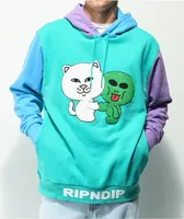 RIPNDIP Buddy System Colorblock Teal Hoodie