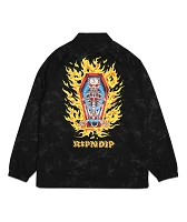 RIPNDIP Burn In Heck Black Coaches Jacket