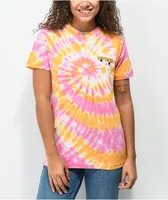 RIPNDIP Butterface Orange & Pink Tie Dye T-Shirt