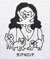 RIPNDIP Cat Lady Grey T-Shirt