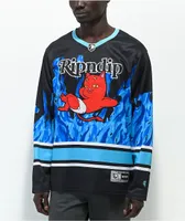 RIPNDIP Devil Baby Black & Blue Hockey Jersey