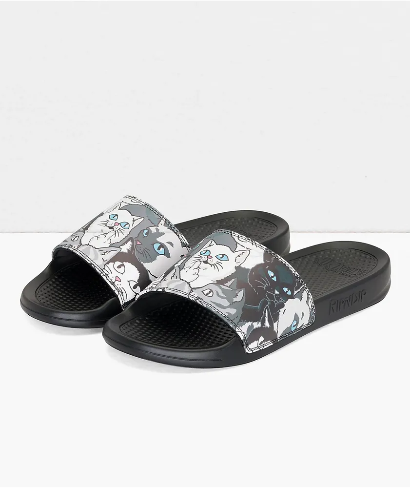 RIPNDIP Family Tree Black Slide Sandals