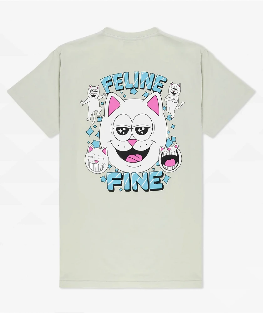 RIPNDIP Feline Fine Sage Green T-Shirt