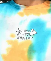 RIPNDIP Finding Nermio Orange & Blue Tie Dye Boyfriend T-Shirt