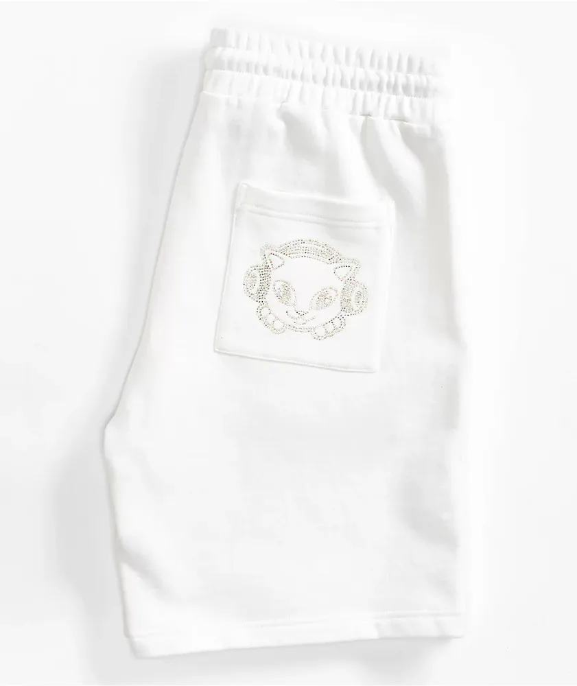 RIPNDIP Kawaii Nerm White Sweat Shorts