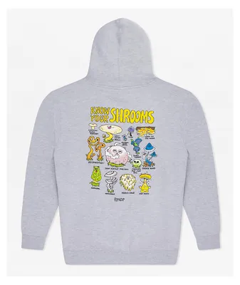 RIPNDIP Know Ur Shrooms Grey Hoodie