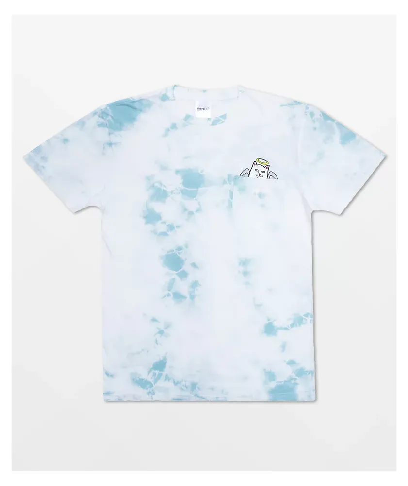 RIPNDIP Lord Angel Blue Tie Dye Pocket T-Shirt