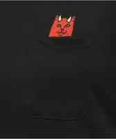 RIPNDIP Lord Devil Black Crop Pocket T-Shirt