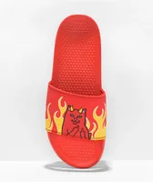 RIPNDIP Lord Devil Red & Flames Slide Sandals