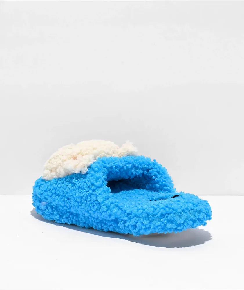 RIPNDIP Lord Nerm Face Plush Blue Slippers