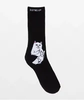 RIPNDIP Lord Nermal Black Crew Socks