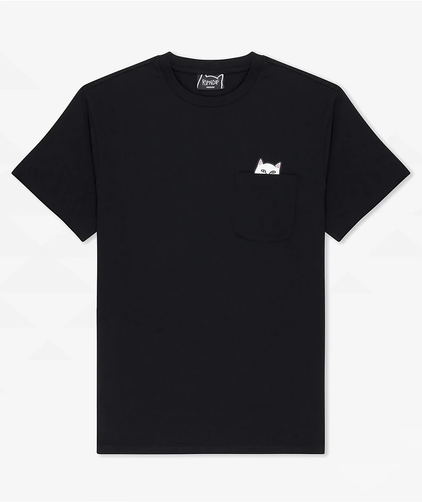 RIPNDIP Lord Nermal Black Pocket T-Shirt