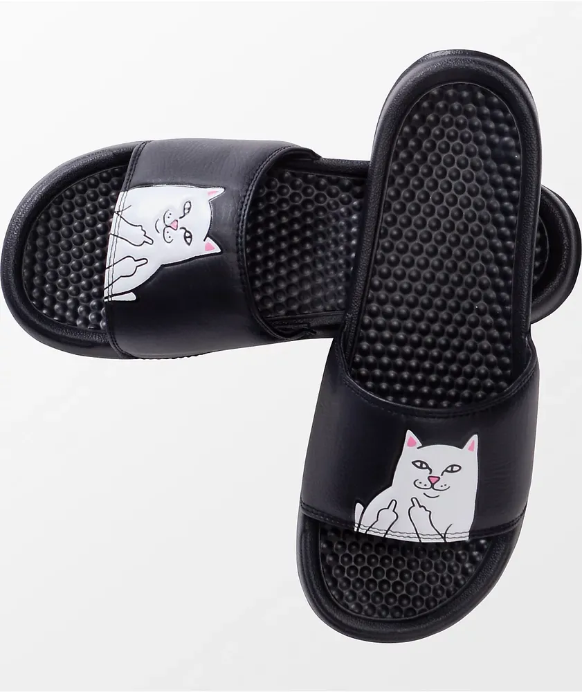 RIPNDIP Lord Nermal Black Slide Sandals