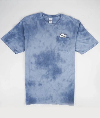 RIPNDIP Lord Nermal Blue & Grey Tie Dye Pocket T-Shirt