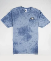 RIPNDIP Lord Nermal Blue & Grey Tie Dye Pocket T-Shirt