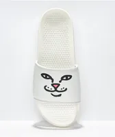 RIPNDIP Lord Nermal Faces White Slide Sandals