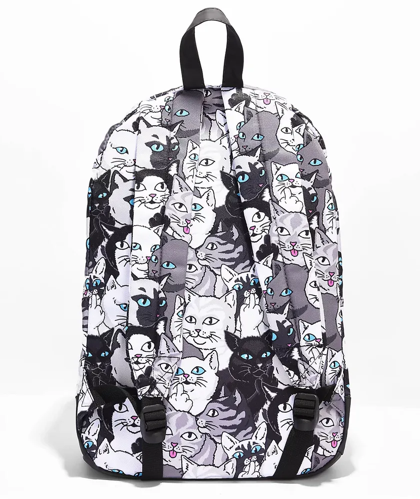 RIPNDIP Lord Nermal Family Tree Black & White Backpack