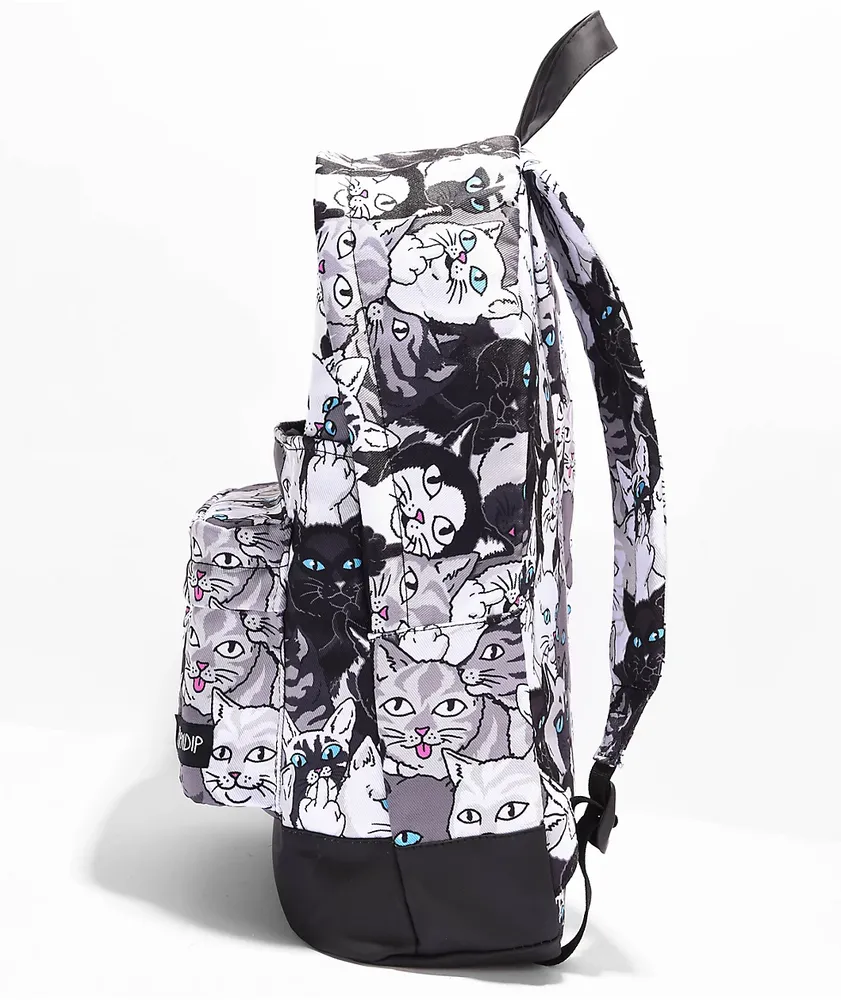 RIPNDIP Lord Nermal Family Tree Black & White Backpack