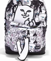 RIPNDIP Lord Nermal Family Tree Black & White Backpack