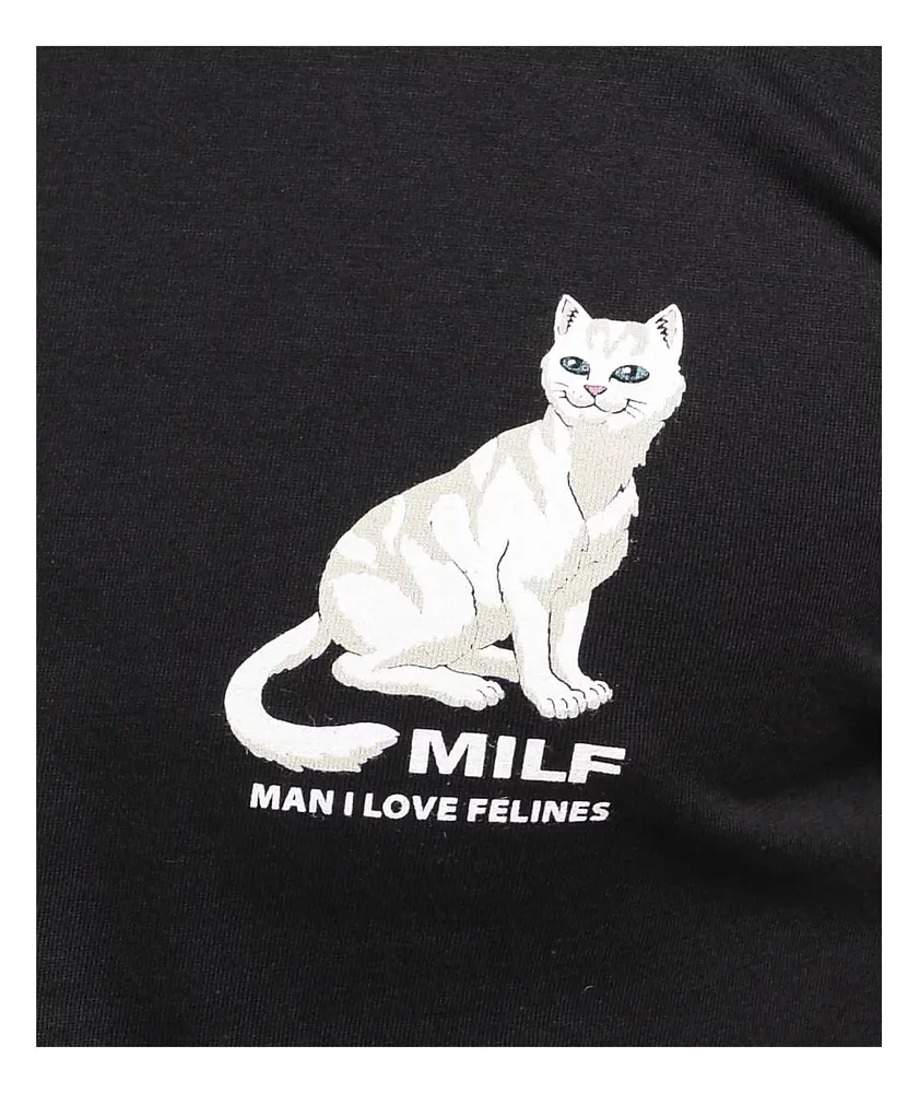 RIPNDIP Man I Love Felines Black T-Shirt