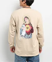 RIPNDIP Mother Mary Sand Long Sleeve T-Shirt