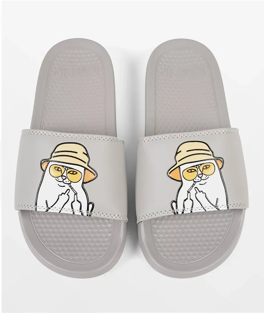 RIPNDIP Nermal S. Thompson Grey Slide Sandals