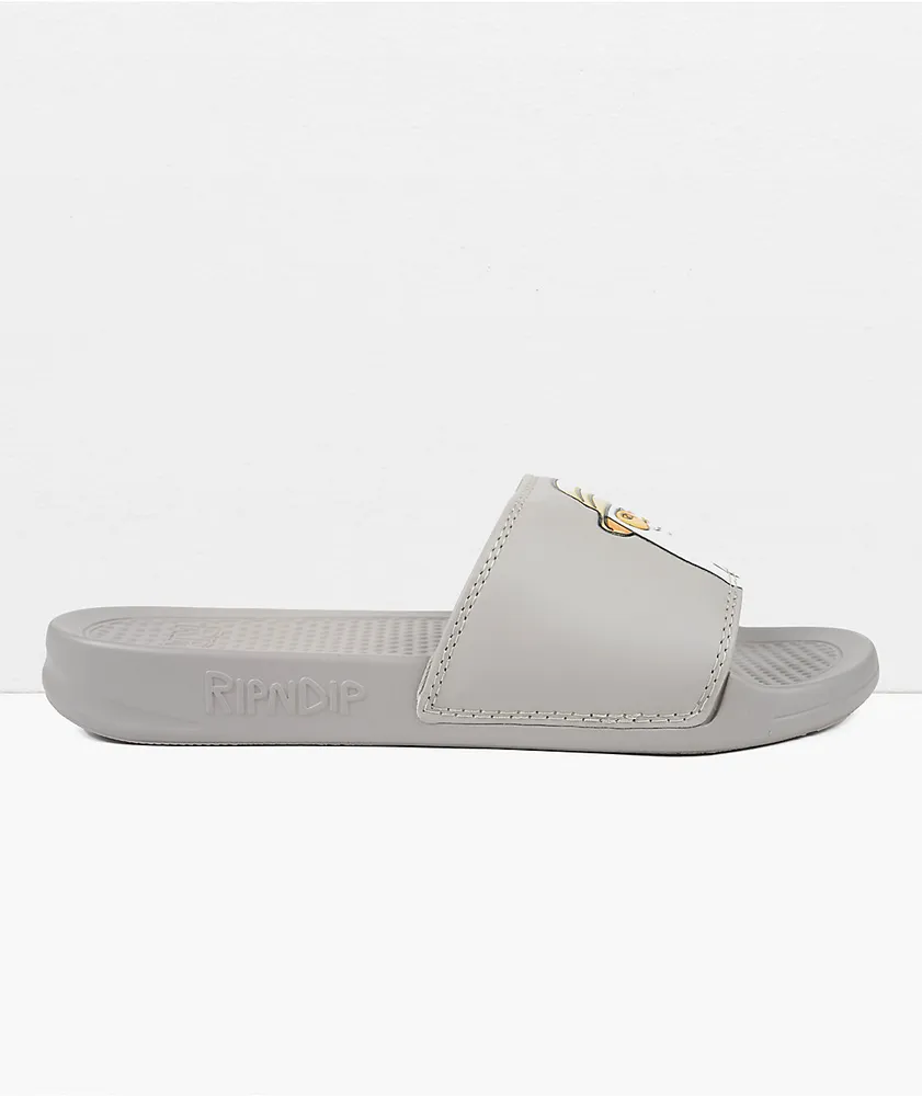 RIPNDIP Nermal S. Thompson Grey Slide Sandals