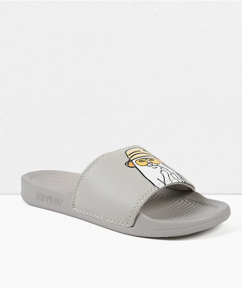 RIPNDIP Nermal S. Thompson Grey Slide Sandals