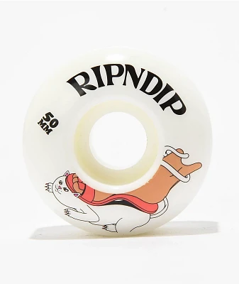 RIPNDIP Nermboutins 50mm White Skateboard Wheels