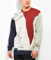 RIPNDIP Nermhol Red, White & Blue Knit Sweater