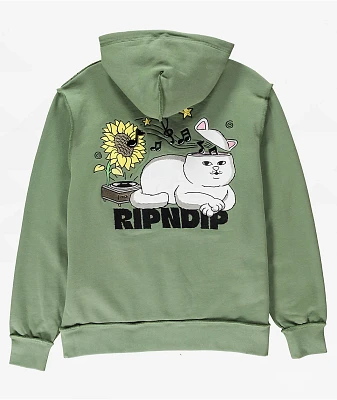 RIPNDIP No Music No Life Dusty Olive Hoodie