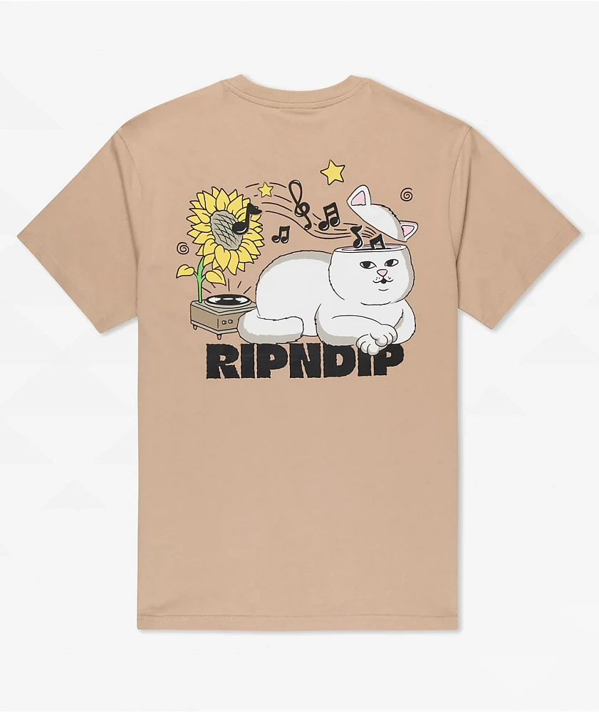 RIPNDIP No Music No Life Dusty Olive T-Shirt