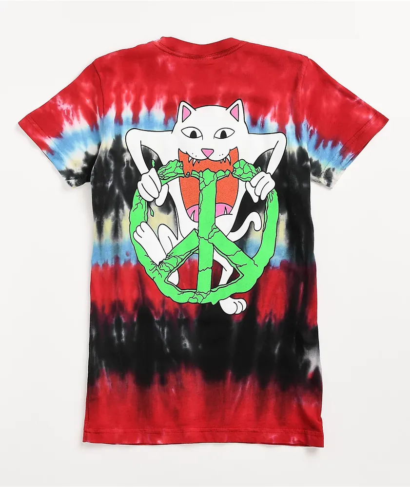 RIPNDIP Peace N Love Red Tie Dye T-Shirt