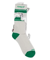 RIPNDIP Peeking Nermal Grey & Green Crew Socks