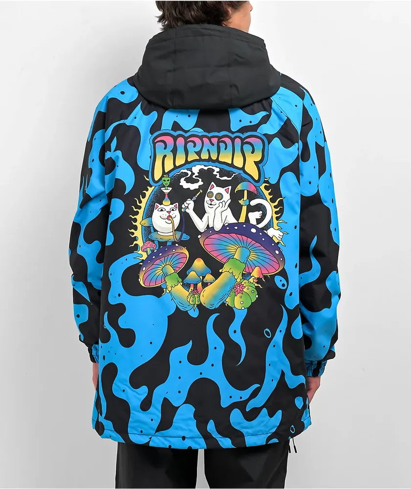 RIPNDIP Psychedelic Blue & Black 10K Snowboard Jacket