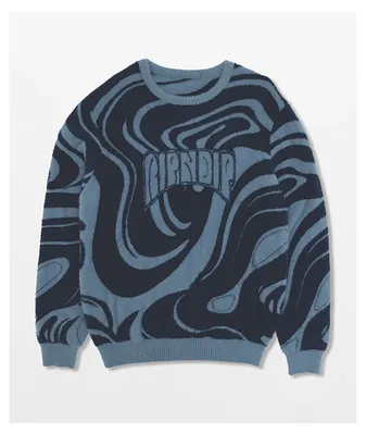 RIPNDIP Psychedelic Fuzzy Navy Sweater