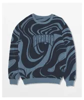RIPNDIP Psychedelic Fuzzy Navy Sweater