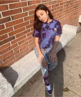 RIPNDIP Psychedelic Purple Acid Wash Pocket T-Shirt