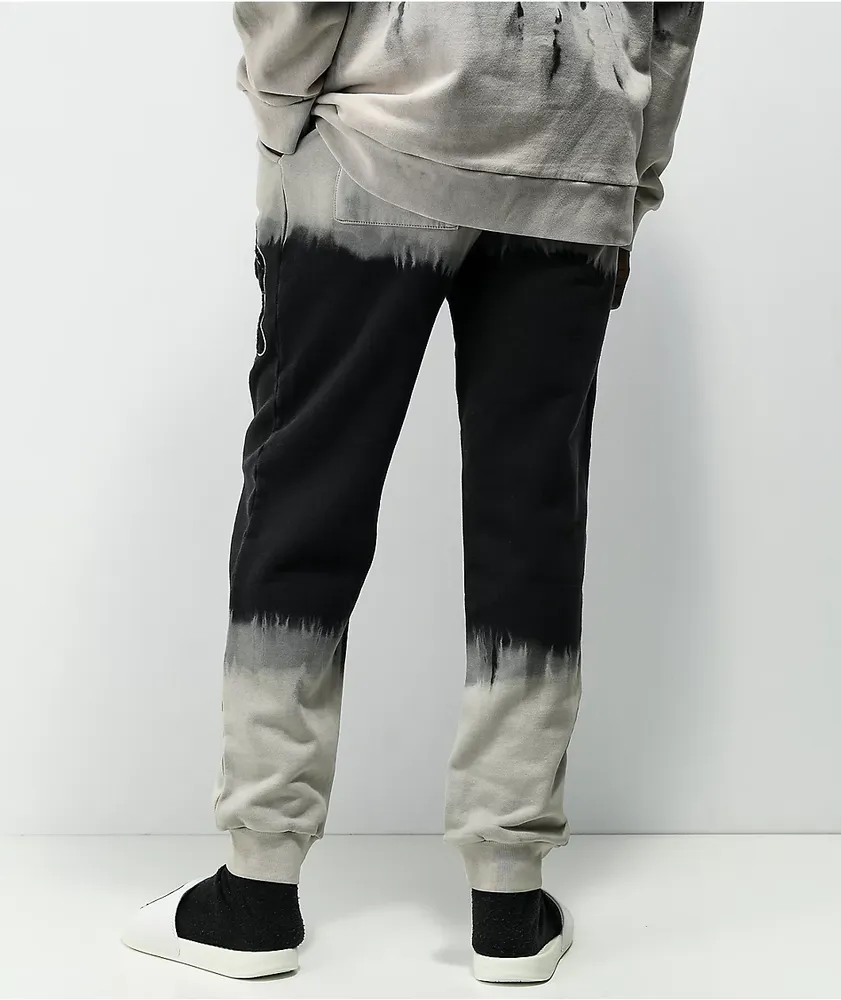 RIPNDIP Riptail Grey & Black Tie Dye Jogger Sweatpants