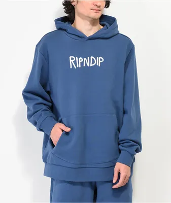 RIPNDIP Rubber Logo Navy Hoodie