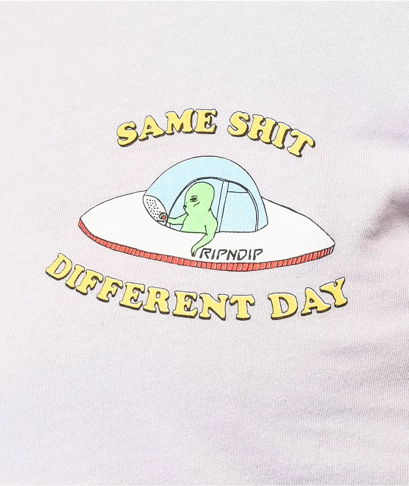 RIPNDIP Same Shit Different Day Lavender Baby T-Shirt