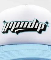 RIPNDIP Script Logo Blue & White Trucker Hat