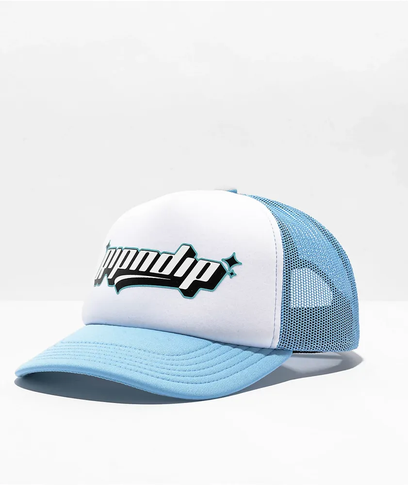 RIPNDIP Script Logo Blue & White Trucker Hat