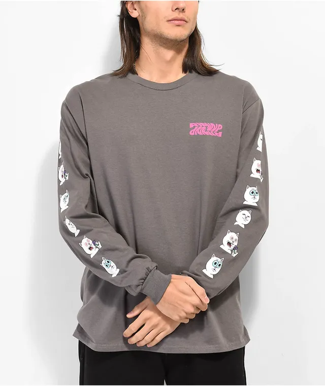 RIPNDIP Shroom Diet Charcoal Long Sleeve T-Shirt