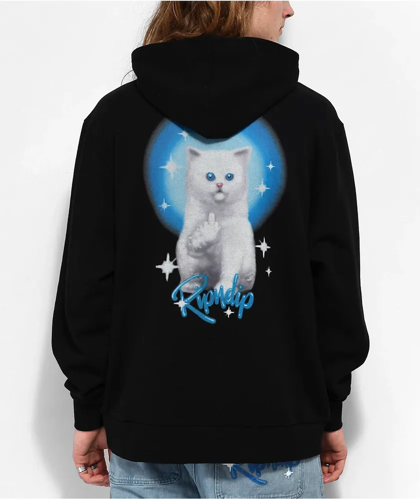 RIPNDIP Sent From Heck Black Rhinestone Hoodie