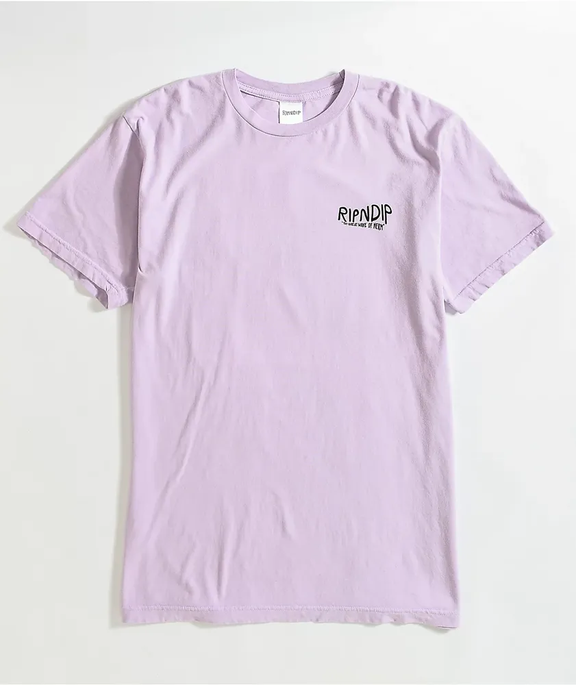 RIPNDIP The Great Wave Of Nerm Lavender T-Shirt