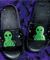 RIPNDIP We Out Here Black & Neon Slide Sandals