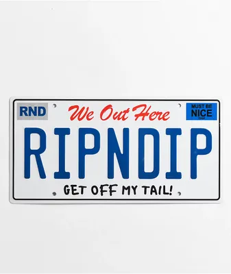 RIPNDIP White License Plate