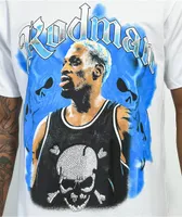 RODMAN BRAND Skulls Rhinestone White T-Shirt