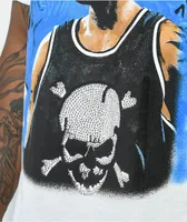 RODMAN BRAND Skulls Rhinestone White T-Shirt